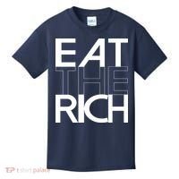 Eat The Rich Socialist Resistance Protest Statement Kids T-Shirt thumb 0