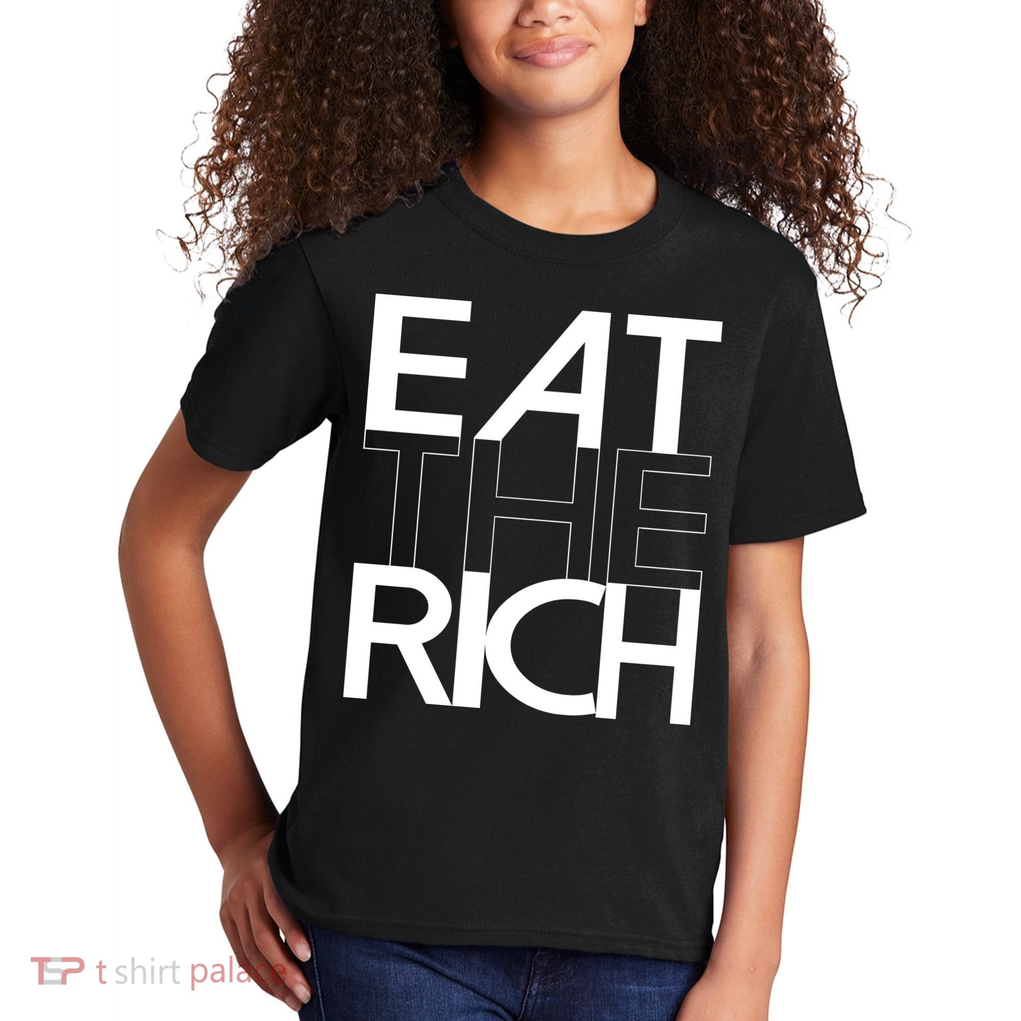 Eat The Rich Socialist Resistance Protest Statement Kids T-Shirt