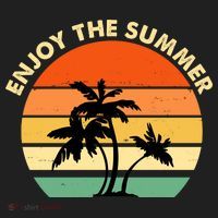 Enjoy The Summer Retro Sunset Palm Tree Tumbler thumb 3