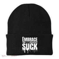 Embrace The Suck American Flag Military Veteran Beanie thumb 0