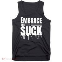 Embrace The Suck American Flag Military Veteran Tank Top thumb 0
