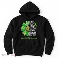 End The Stigma Mental Health Matters Awareness Brain Illness  Hoodie thumb 0