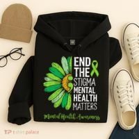 End The Stigma Mental Health Matters Awareness Brain Illness  Hoodie thumb 4