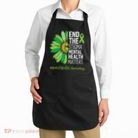 End The Stigma Mental Health Matters Awareness Brain Illness  Apron thumb 2