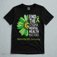 End The Stigma Mental Health Matters Awareness Brain Illness  T-Shirt thumb 5