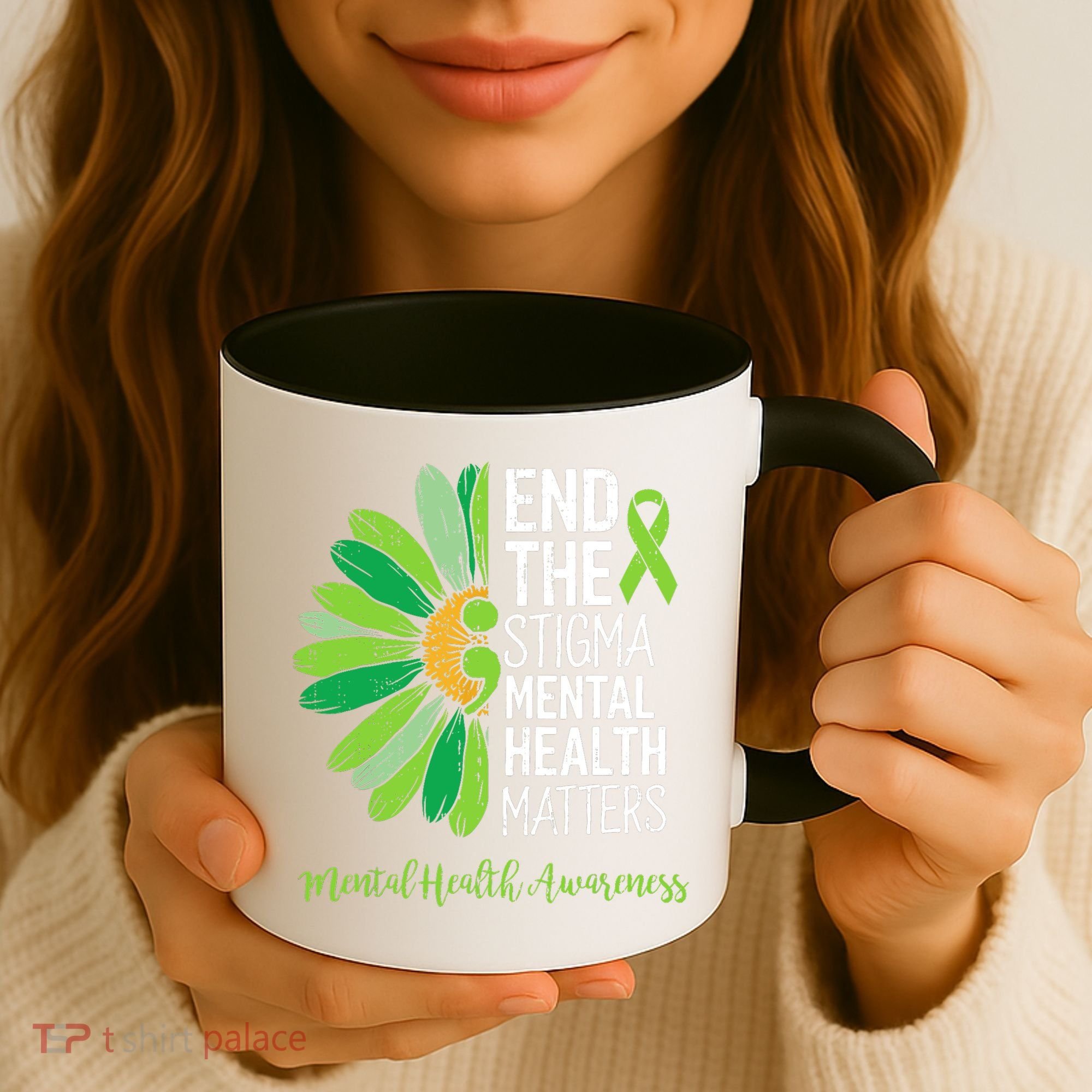 End The Stigma Mental Health Matters Awareness Brain Illness  Coffee Mug