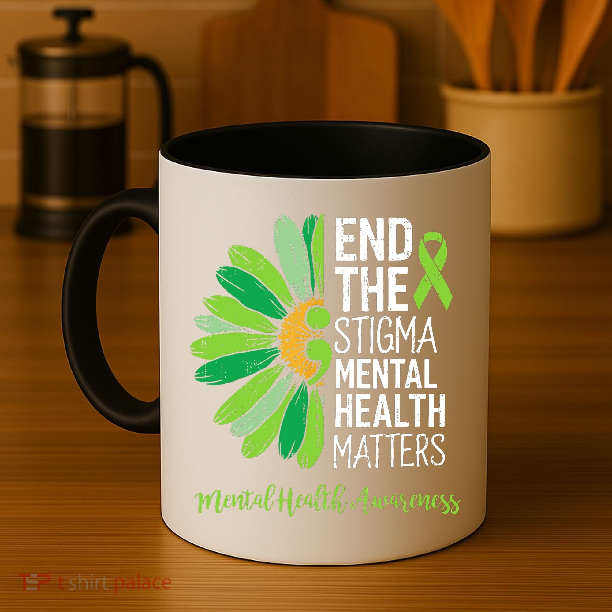 End The Stigma Mental Health Matters Awareness Brain Illness  Coffee Mug