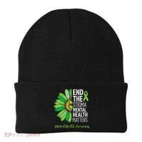 End The Stigma Mental Health Matters Awareness Brain Illness  Beanie thumb 0