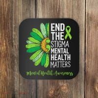 End The Stigma Mental Health Matters Awareness Brain Illness  Coaster thumb 0