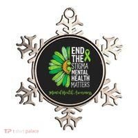 End The Stigma Mental Health Matters Awareness Brain Illness  Ornament thumb 0