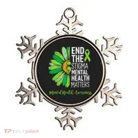 End The Stigma Mental Health Matters Awareness Brain Illness  Ornament thumb 0