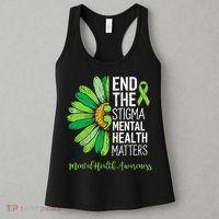 End The Stigma Mental Health Matters Awareness Brain Illness  Women's Tank Top thumb 3
