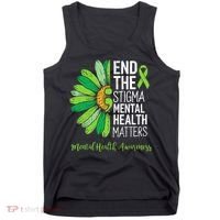 End The Stigma Mental Health Matters Awareness Brain Illness  Tank Top thumb 0