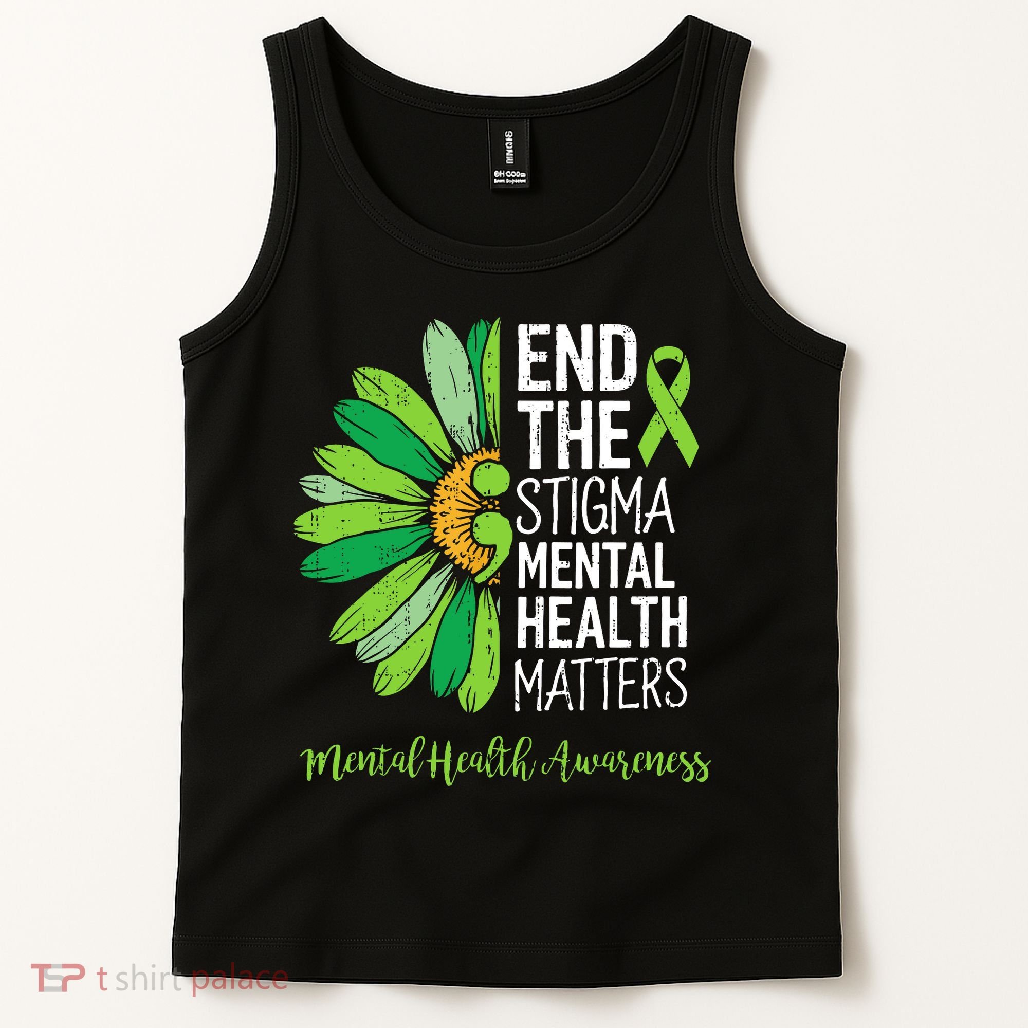 End The Stigma Mental Health Matters Awareness Brain Illness  Tank Top