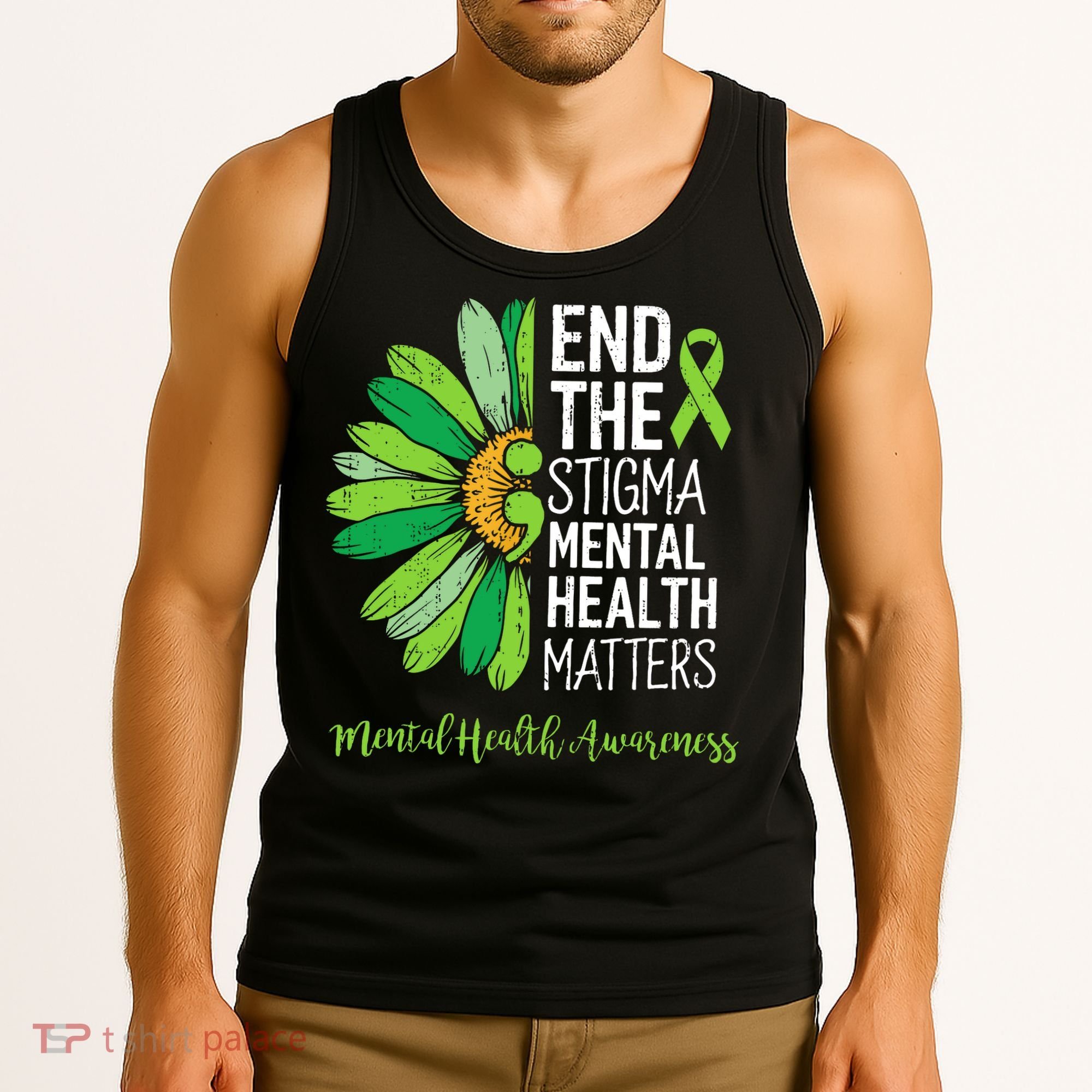 End The Stigma Mental Health Matters Awareness Brain Illness  Tank Top
