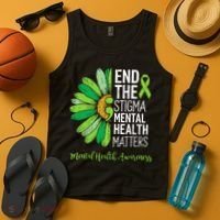 End The Stigma Mental Health Matters Awareness Brain Illness  Tank Top thumb 4