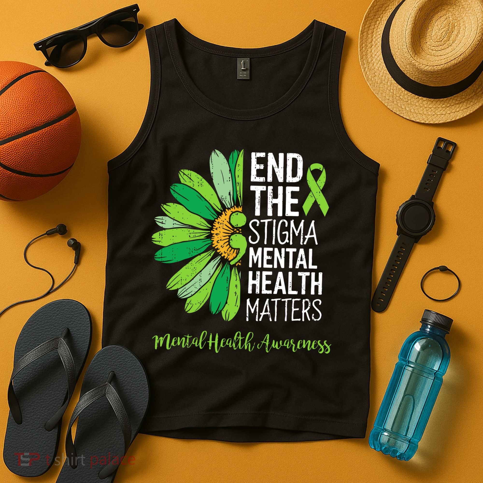 End The Stigma Mental Health Matters Awareness Brain Illness  Tank Top