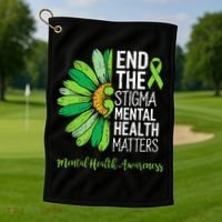 End The Stigma Mental Health Matters Awareness Brain Illness  Golf Towel thumb 1