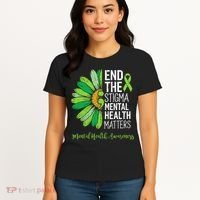 End The Stigma Mental Health Matters Awareness Brain Illness  Women's T-Shirt thumb 4
