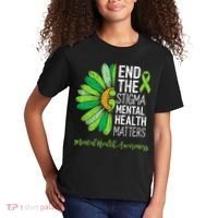 End The Stigma Mental Health Matters Awareness Brain Illness  Kids T-Shirt thumb 2
