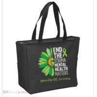 End The Stigma Mental Health Matters Awareness Brain Illness  Tote Bag thumb 2