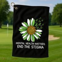 End The Stigma Mental Health Awareness Golf Towel thumb 1