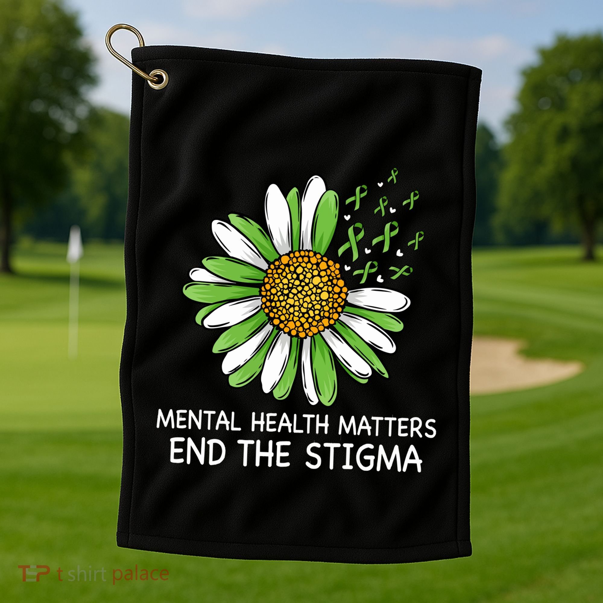 End The Stigma Mental Health Awareness Golf Towel