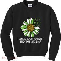 End The Stigma Mental Health Awareness Kids Sweatshirt thumb 0