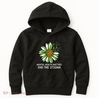 End The Stigma Mental Health Awareness Kids Hoodie thumb 0