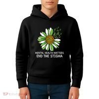 End The Stigma Mental Health Awareness Kids Hoodie thumb 4