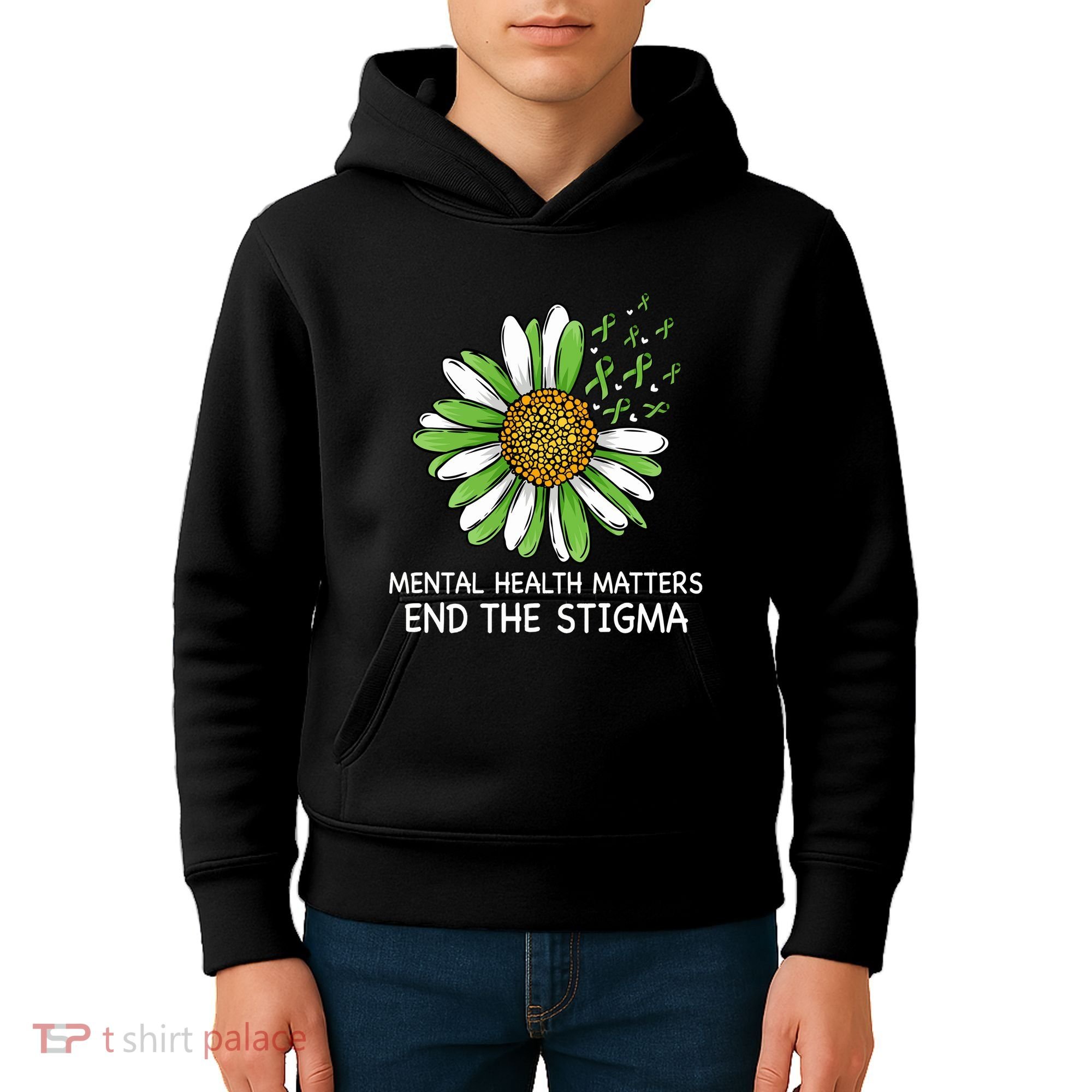 End The Stigma Mental Health Awareness Kids Hoodie