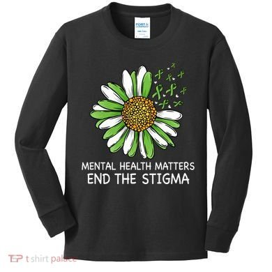 End The Stigma Mental Health Awareness Kids Long Sleeve Shirt