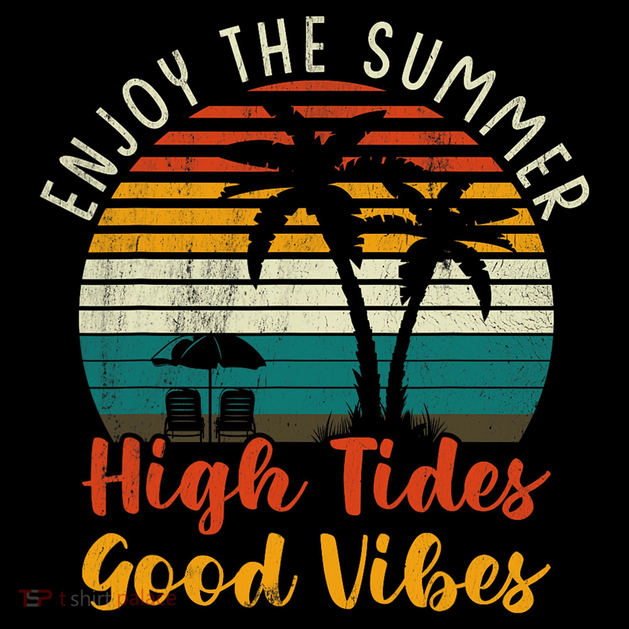 Enjoy The Summer High Tides Good Vibes Apron