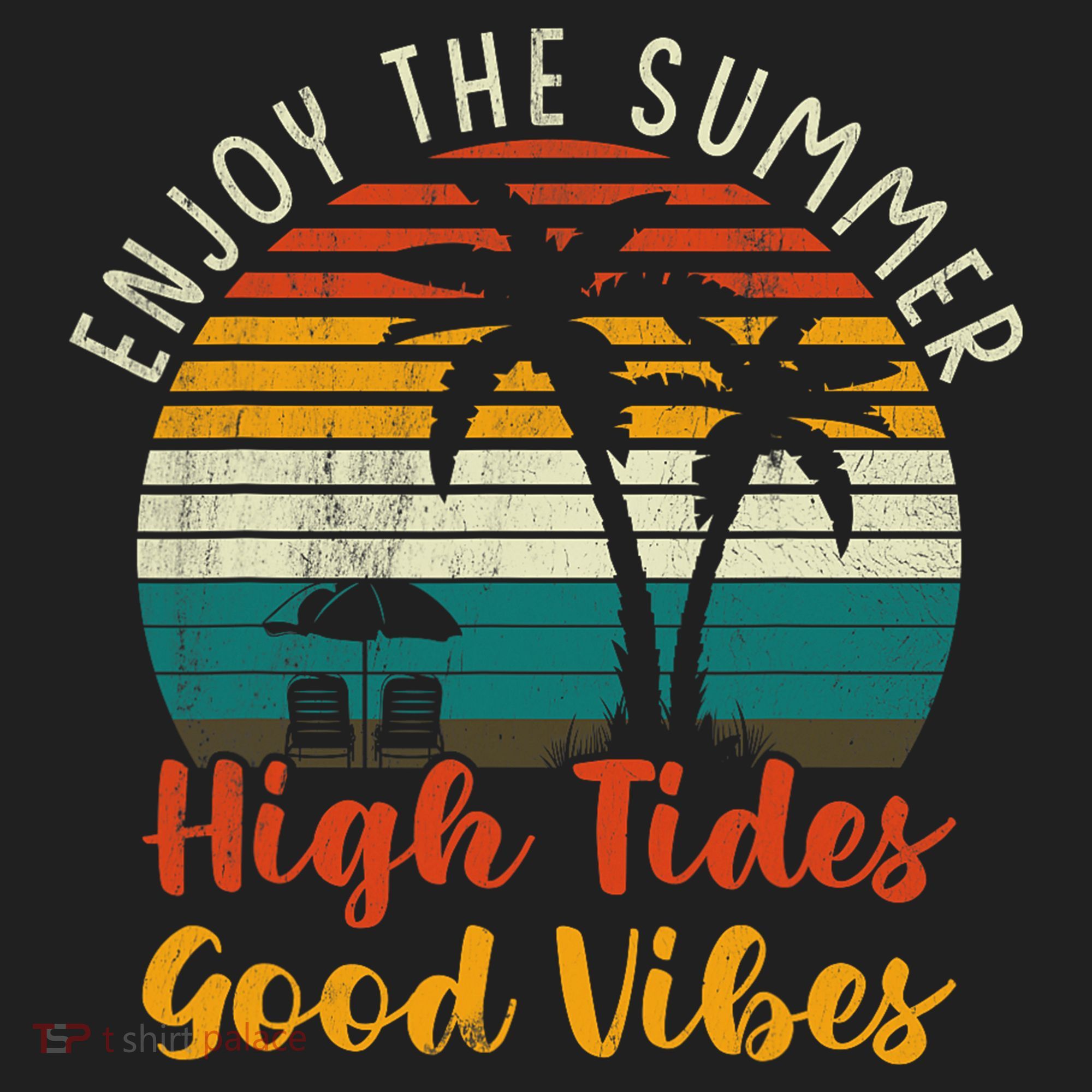 Enjoy The Summer High Tides Good Vibes Beanie
