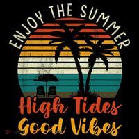 Enjoy The Summer High Tides Good Vibes Women's Hoodie thumb 2