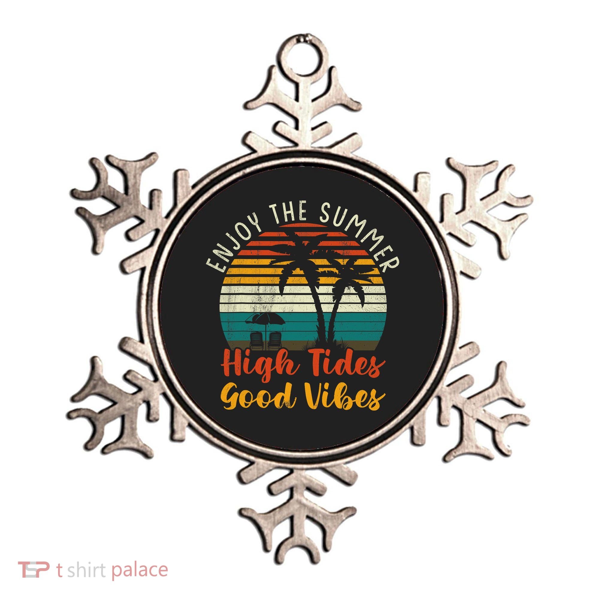 Enjoy The Summer High Tides Good Vibes Ornament