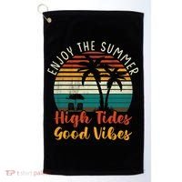 Enjoy The Summer High Tides Good Vibes Golf Towel thumb 0