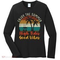 Enjoy The Summer High Tides Good Vibes Women's Long Sleeve Shirt thumb 0