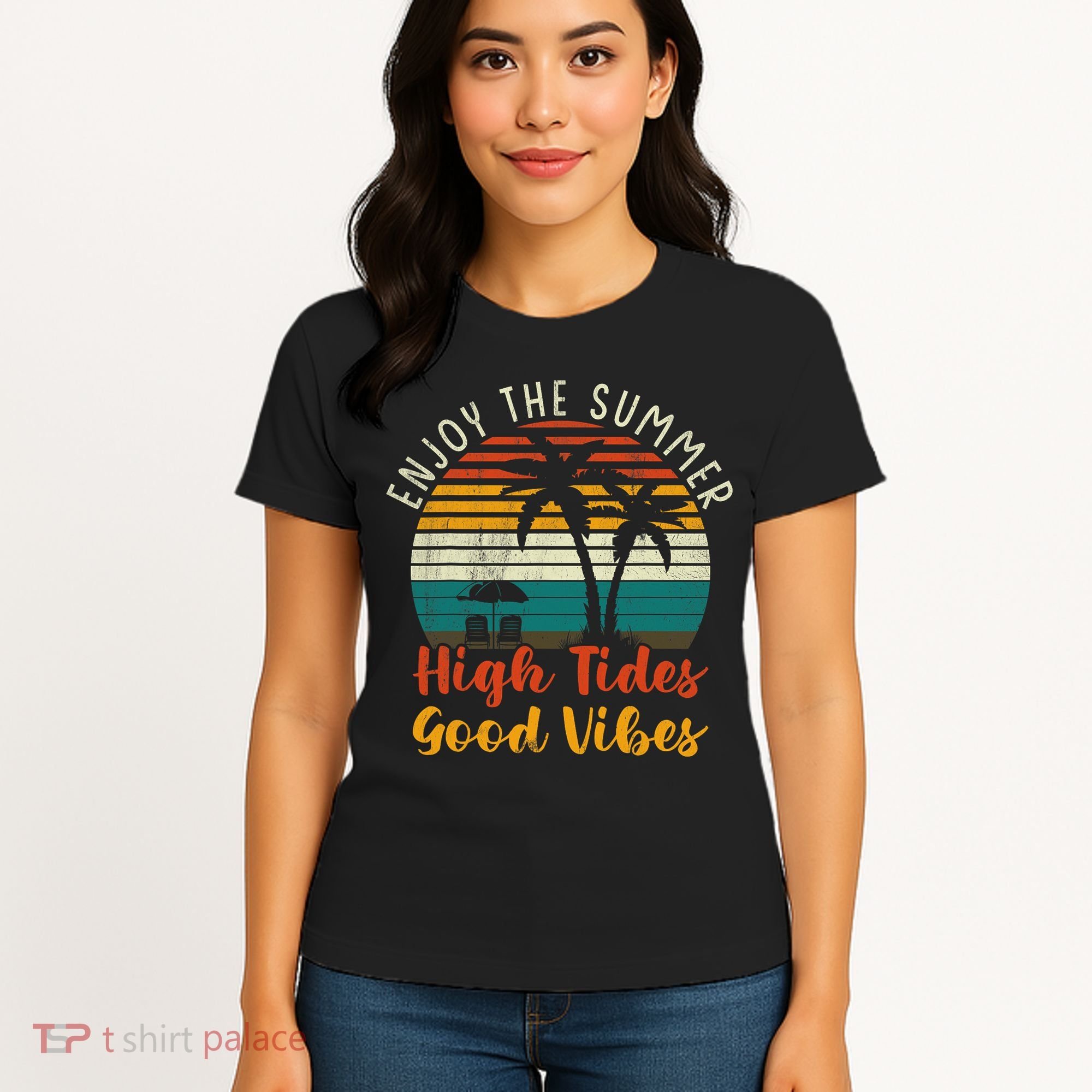 Enjoy The Summer High Tides Good Vibes Women's T-Shirt