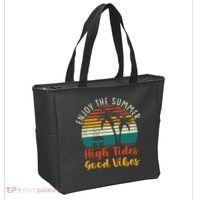 Enjoy The Summer High Tides Good Vibes Tote Bag thumb 2