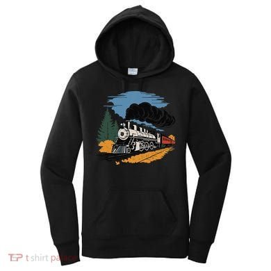 Engine Train Steam Locomotive Vintage Women's Hoodie