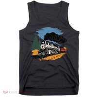 Engine Train Steam Locomotive Vintage Tank Top thumb 0