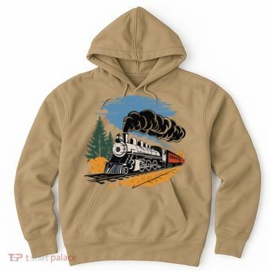 Engine Train Steam Locomotive Vintage Hoodie