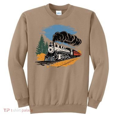 Engine Train Steam Locomotive Vintage Sweatshirt