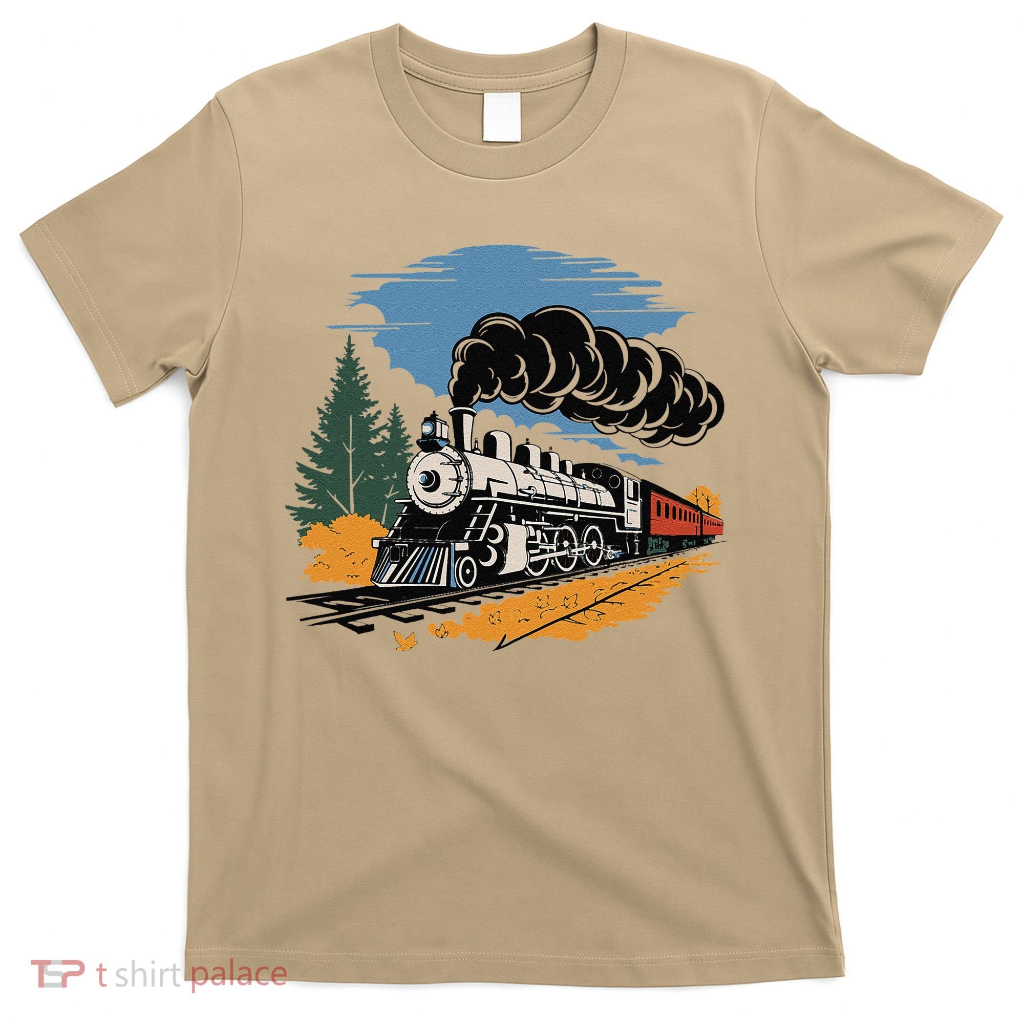 Engine Train Steam Locomotive Vintage T-Shirt