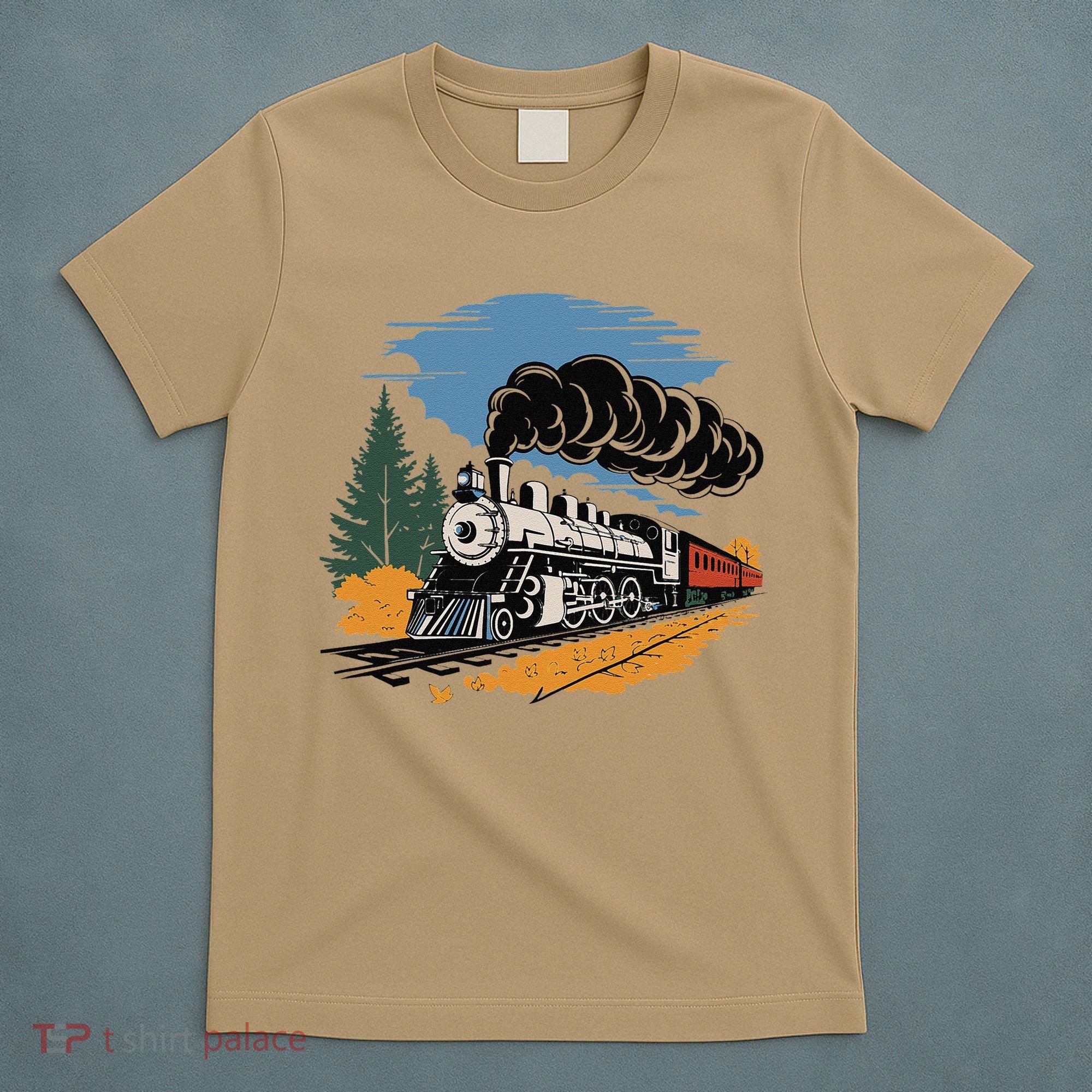 Engine Train Steam Locomotive Vintage T-Shirt