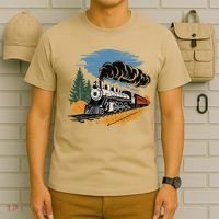 Engine Train Steam Locomotive Vintage T-Shirt thumb 6