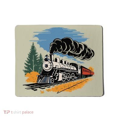 Engine Train Steam Locomotive Vintage Mousepad