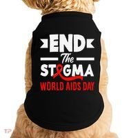 End The Stigma World Aids Day Hiv Aids Awareness Doggie Tank thumb 0