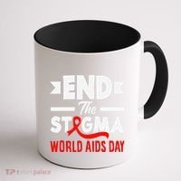 End The Stigma World Aids Day Hiv Aids Awareness Coffee Mug thumb 1